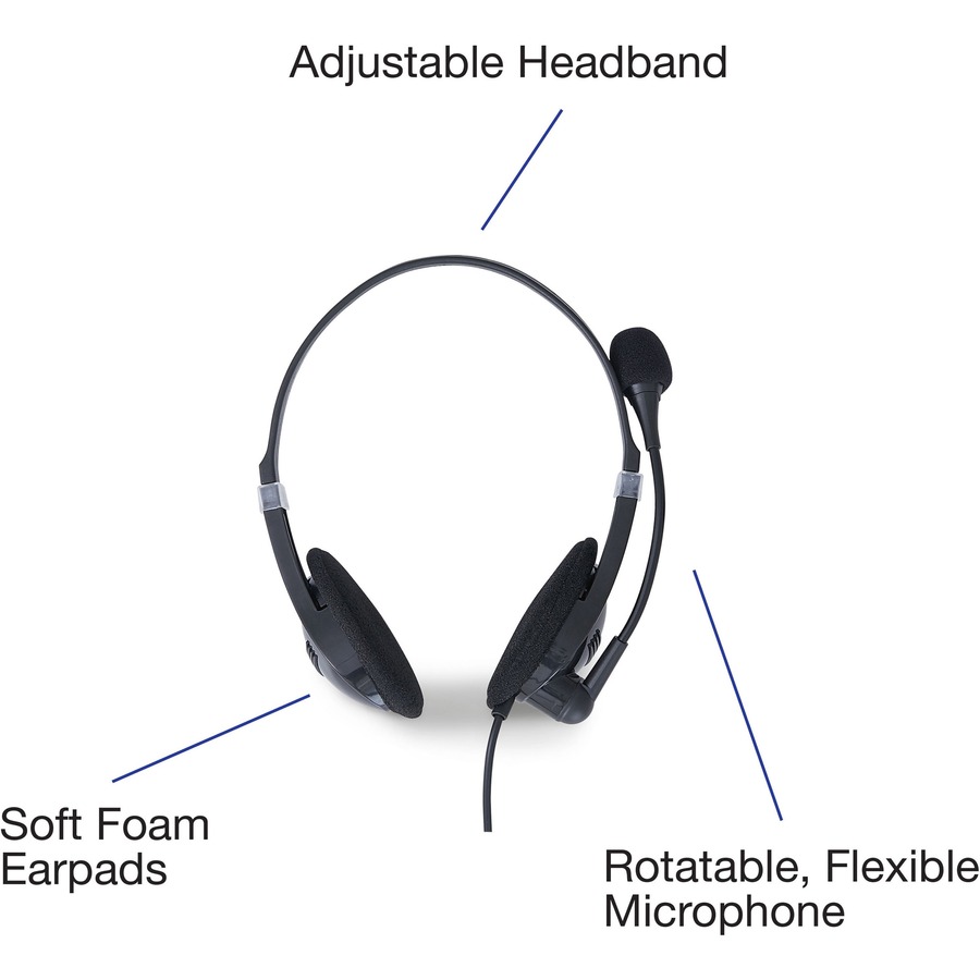 Verbatim Stereo Headset with Microphone and In-Line Remote - Image 3