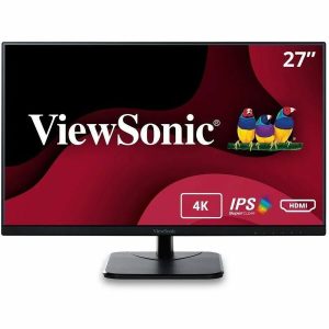 ViewSonic VA2756-4K-MHD - 27" 4K UHD IPS Monitor with 60Hz, HDMI, DisplayPort, Eye Care - 400 cd/m²