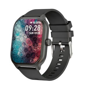 Supersonic SC-185SW Waterproof Smart Sports Watch with 2-In. Touch Screen and Heart Rate Monitoring, SC-185SW, Black