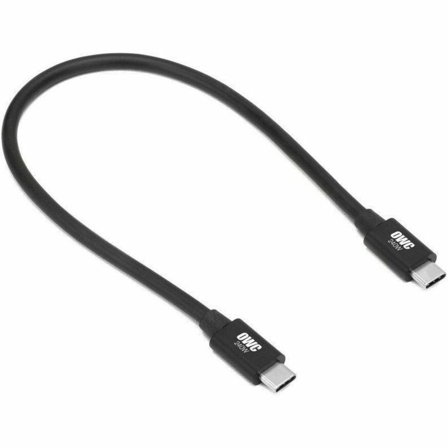 OWC 0.3M (11.8") Thunderbolt 5 (USB-C) Cable for Thunderbolt And USB-C Devices - Black - Image 2