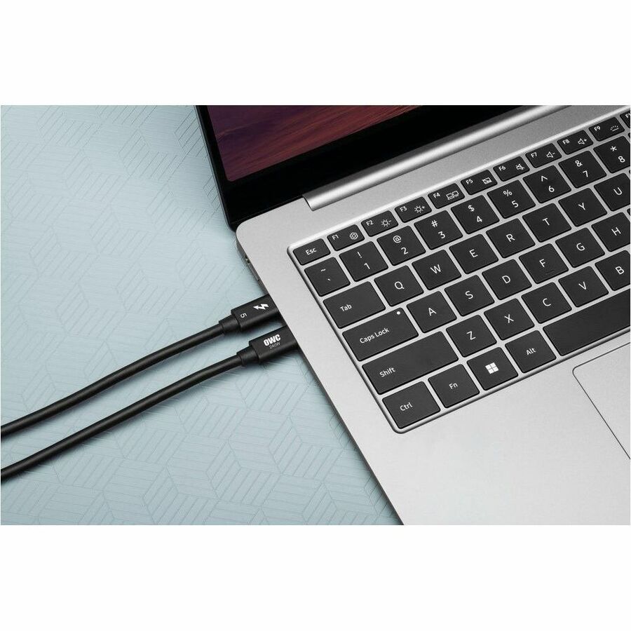 OWC 0.3M (11.8") Thunderbolt 5 (USB-C) Cable for Thunderbolt And USB-C Devices - Black - Image 3