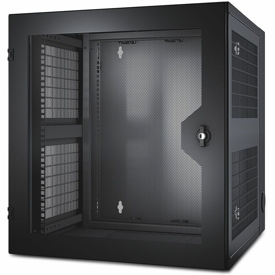 APC by Schneider Electric NetShelter WX 13U w/Threaded Hole Vertical Mounting Rail Vented Front Door Black