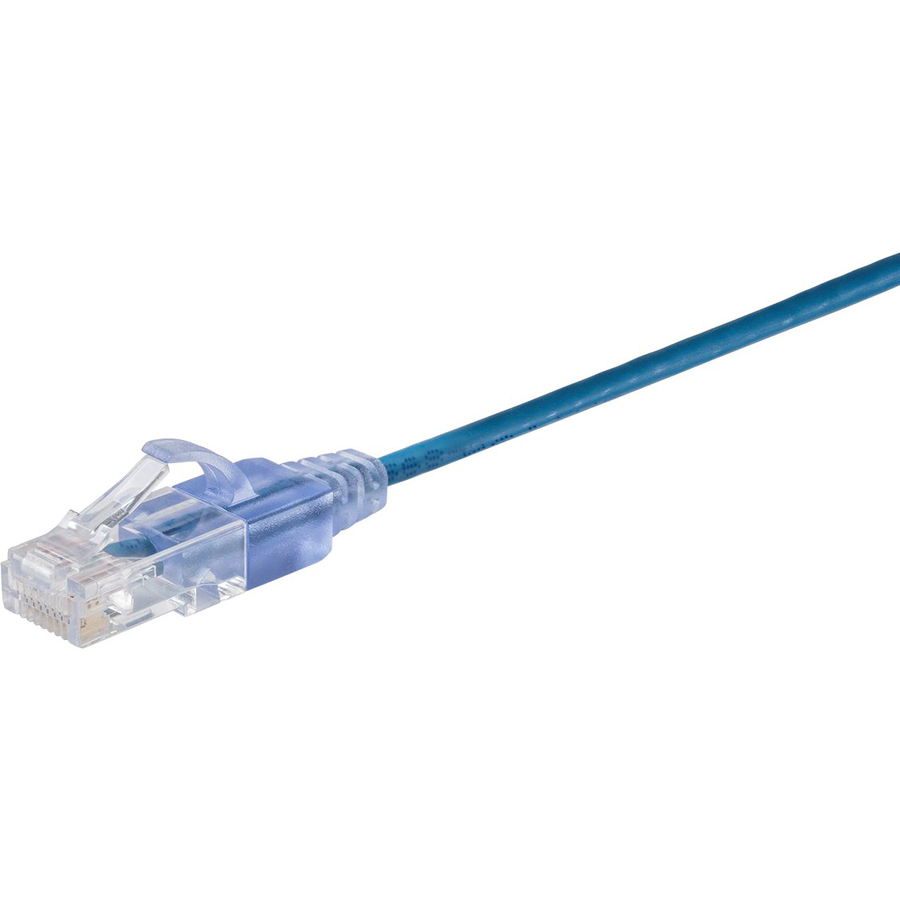 Monoprice 10-Pack, SlimRun Cat6A Ethernet Network Patch Cable, 10ft Blue - Image 2