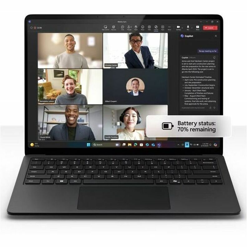 Microsoft Surface Laptop 7 13.8" Touchscreen Copilot+ PC Notebook - Qualcomm Snapdragon X Elite - 16 GB - 512 GB SSD - English Keyboard - Graphite - Image 4