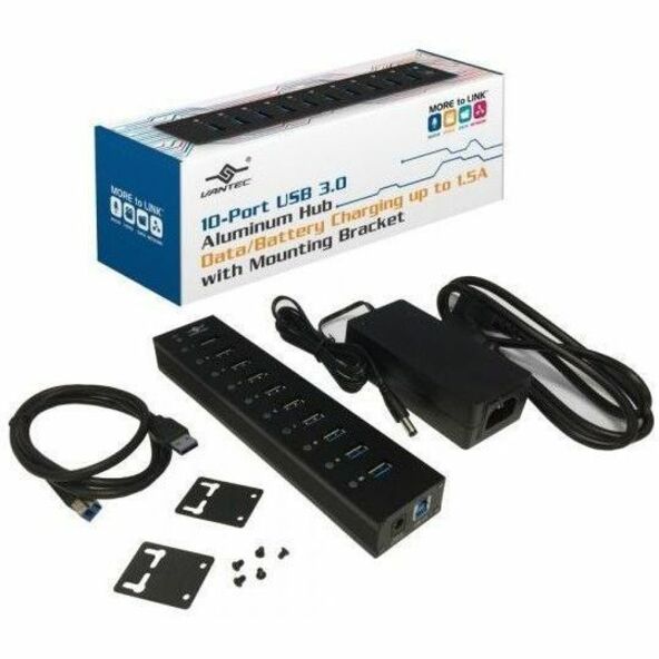 Vantec 10-Port USB 3.0 Aluminum Hub - Image 8