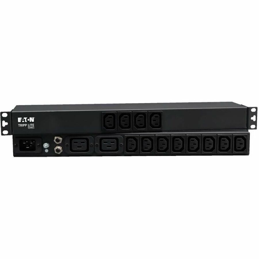 Eaton Tripp Lite Series 1.9-3.8kW Single-Phase 120-240V Basic PDU, 14 Outlets (12 C13 & 2 C19), C20 16A Input, 1U Rack-Mount - Image 2