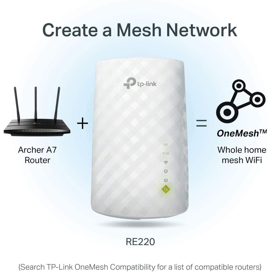TP-Link RE220 - Dual Band IEEE 802.11ac 750 Mbit/s Wireless Range Extender - Image 9