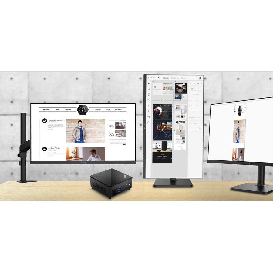 MSI Cubi 5 12M,NUC Mini PC Barebone System, Intel Core i5-1235U, WiFi 6, BT 5.3, Dual LAN (not a fully configured system) - Image 7