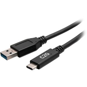 C2G 1.5ft USB C to USB A Cable - USB C to A Cable - USB 3.2 Gen 1 - 3A, 5Gbps - Black - M/M