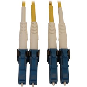 Eaton Tripp Lite Series 400G Duplex Singlemode 9/125 OS2 Switchable Fiber Optic Cable (LC/UPC M/M), LSZH, Yellow, 1 m (3.3 ft.)