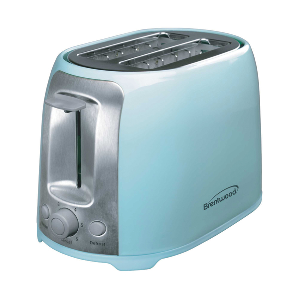 Brentwood TS-292BL Cool-Touch 2-Slice Toaster with Extra-Wide Slots, Blue