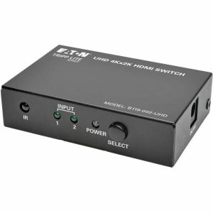 Eaton Tripp Lite Series 2-Port HDMI Switch with Remote Control - 4K @ 60 Hz, 4:4:4, HDR, 3D, HDCP 2.2, EDID