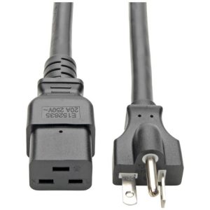 Eaton Tripp Lite Series Power Cord, C19 to NEMA 5-20P - Heavy-Duty, 20A, 125V, 12 AWG, 10 ft. (3.05 m), Black