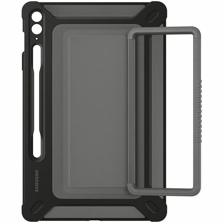 Samsung Rugged Carrying Case Samsung Galaxy Tab S9 FE+ Tablet, Stylus - Black - Image 3