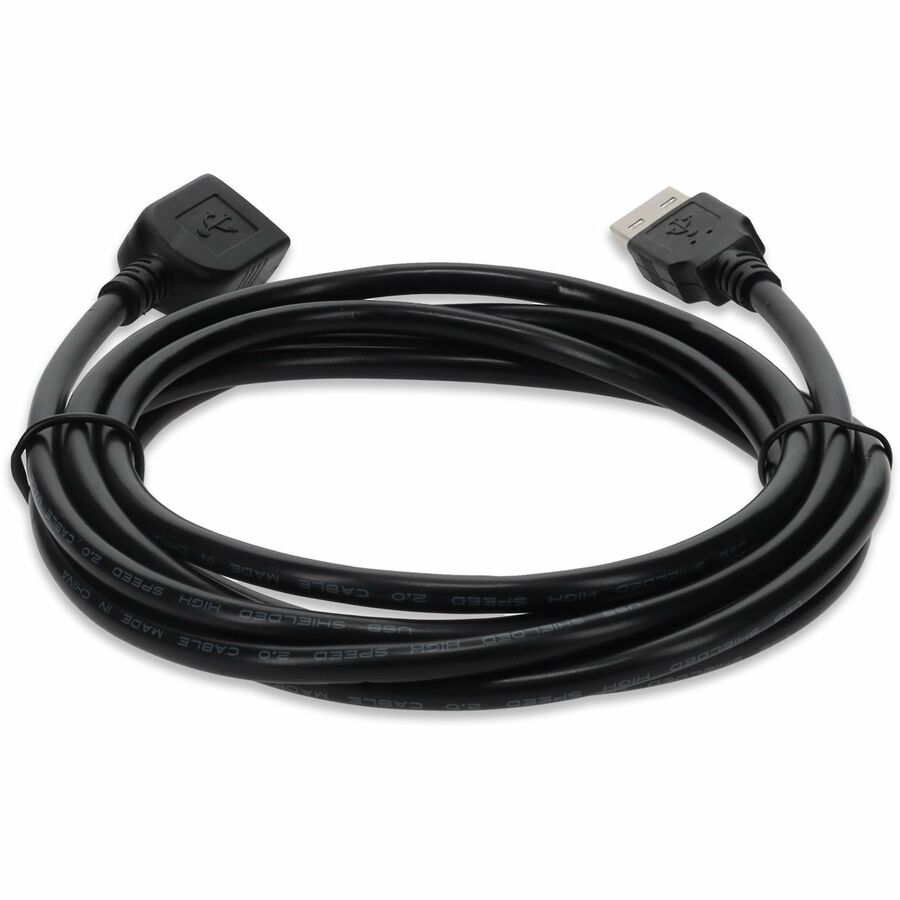 AddOn 15ft USB 2.0 (A) Male to Female Black Cable - Image 4