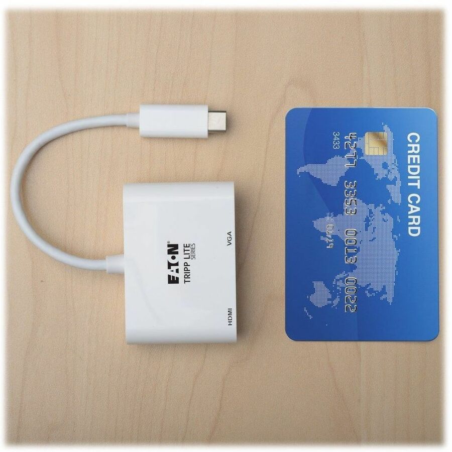 Eaton Tripp Lite Series USB-C Multiport Adapter (M/2xF) - 4K HDMI, VGA, White - Image 7