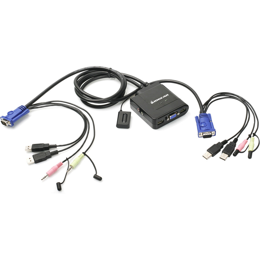 IOGEAR 2-Port USB VGA Cable KVM with DisplayPort Adapters - Image 2