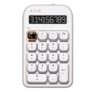 Azio IN103-US IZO Wireless Numeric Keypad and Calculator for Mac and PC Laptops, Backlit, IN103-US (White Blossom)