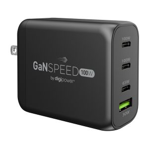 DIGIPOWER GN-100-3CA 100-Watt GaN Speed Triple USB Wall Charger