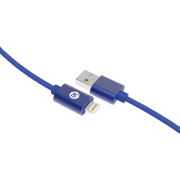 iEssentials IEN-BC10L-BL Charge and Sync Braided Lightning to USB Cable (120 In.; Blue)