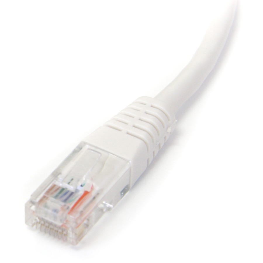 StarTech.com 1 ft White Molded Cat5e UTP Patch Cable - Image 2