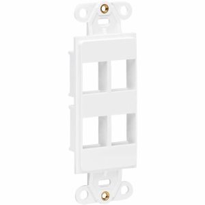 Eaton Tripp Lite Series Center Plate Insert, Decora Style - Vertical, 4 Ports, TAA