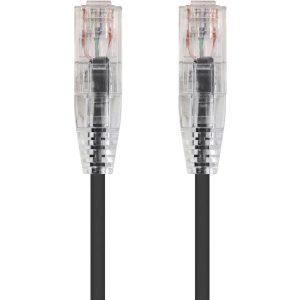Monoprice SlimRun Cat6 28AWG UTP Ethernet Network Cable, 7ft Black