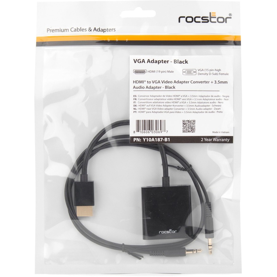 Rocstor Premium HDMI to VGA + 3.5mm Audio Adapter - Image 5