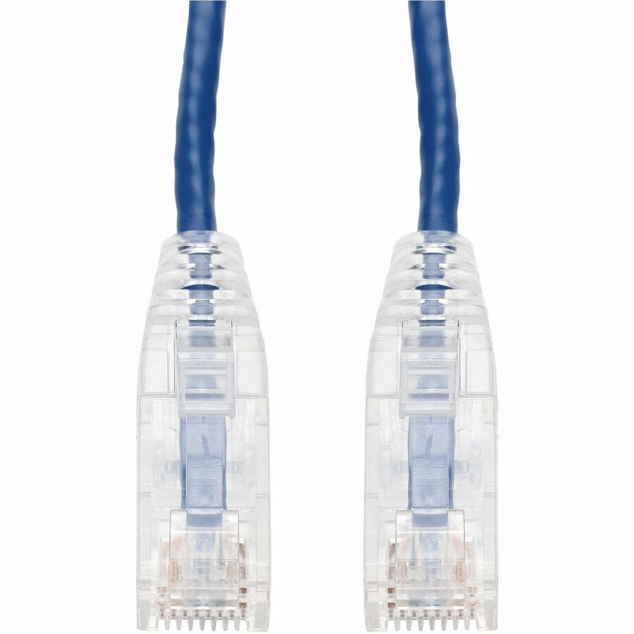 AddOn 5ft Blue CAT 6A Slim PVC Ethernet Cable Snagless Clear-Claw RJ-45 M/M