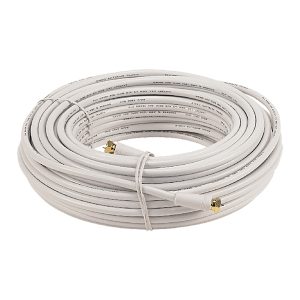 RCA VHW112RV RG6 Coaxial Cable with F-Connectors (50 Ft.; White)