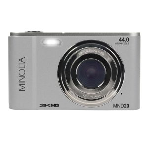 Minolta MND20-S MND20 16x Digital Zoom 44 MP/2.7K Quad HD Digital Camera (Silver)