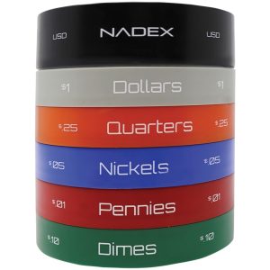 Nadex Coins NCS8-1143 Twist and Shake Color-Coded Coin Sorting Jar