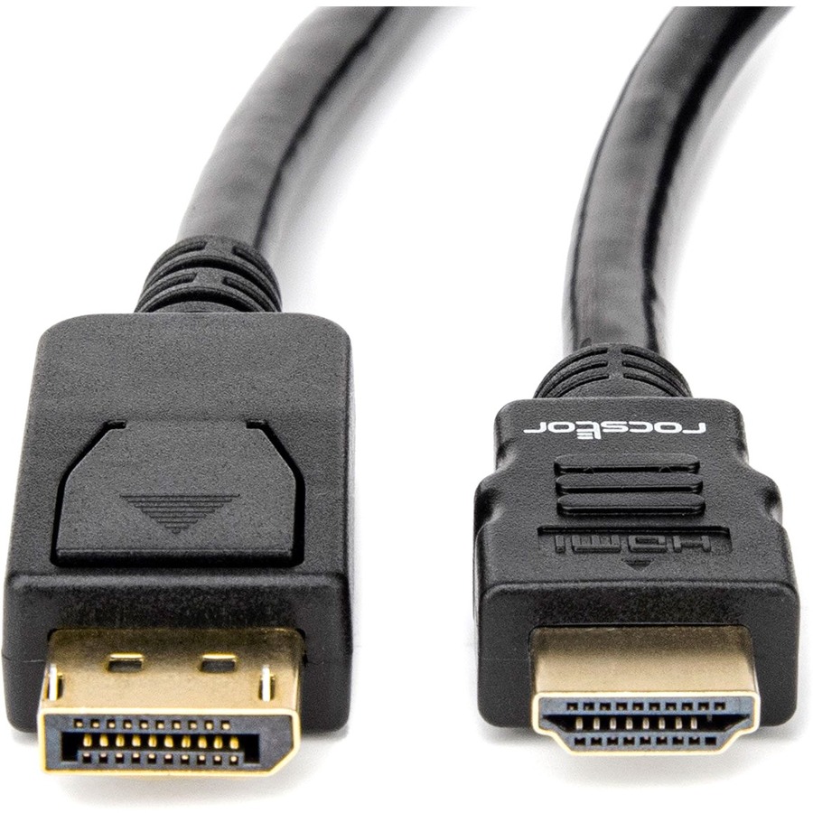 Rocstor Premium DisplayPort to HDMI Converter Cable - 6 ft - 4K - 1 Pack - Image 2