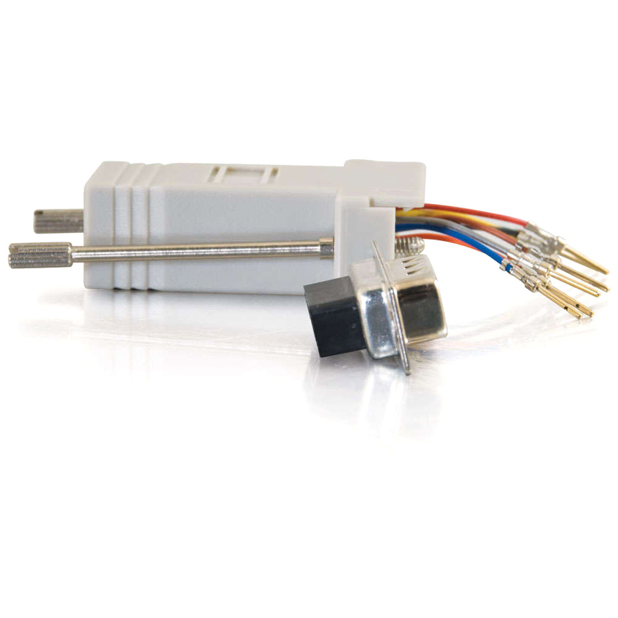 C2G RJ45 to DB9 Male Modular Adapter - Gray - Image 3