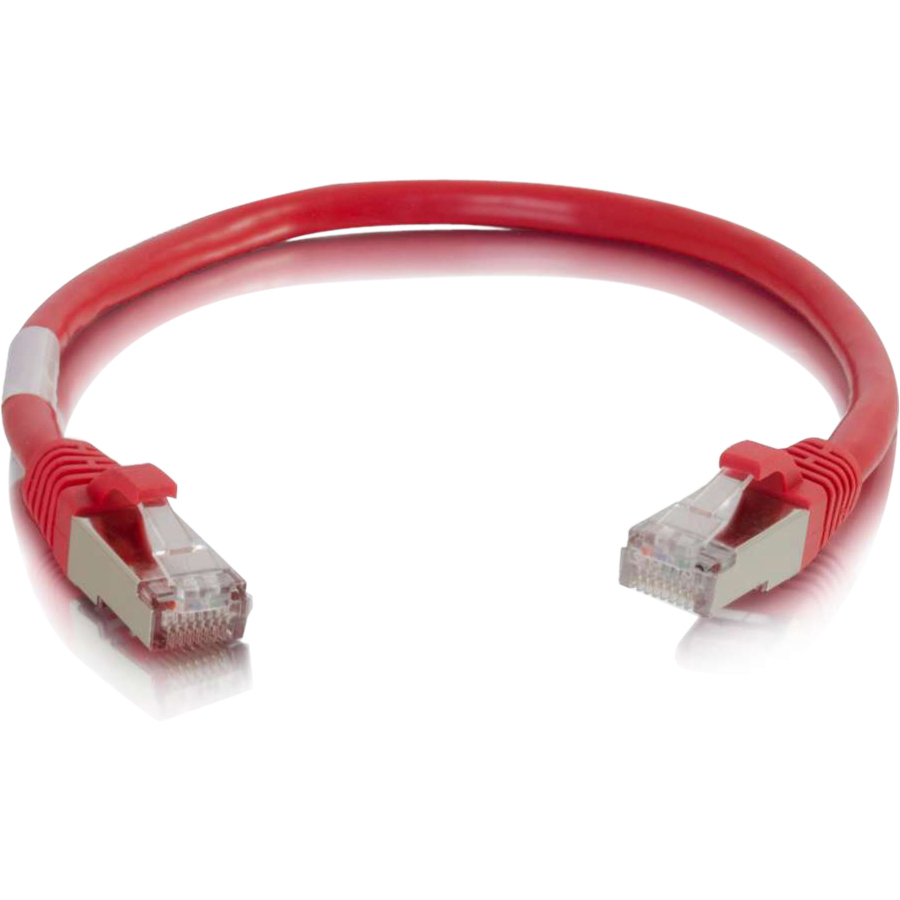 C2G 6in Cat6 Snagless Shielded (STP) Network Patch Cable - Red - Image 2