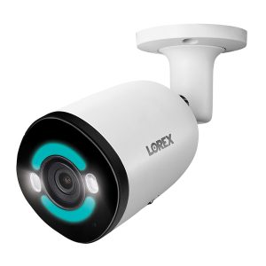 Lorex E910AB H Series H30 IP Wired 4K+ 12.0-MP Bullet Security Camera with Smart Lighting and Smart Motion Detection, White