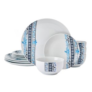 Studio Nova 5323457 12-Piece Porcelain Dinnerware Set, Michele Pattern
