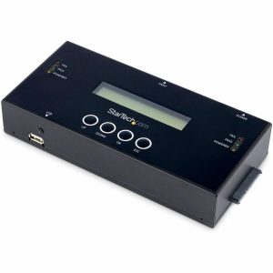 StarTech.com 1:1 Standalone Hard Drive Duplicator and Eraser, SAS/SATA HDD/SSD Cloner/Copier and Disk Eraser/Sanitizer/Wiper, Toolless
