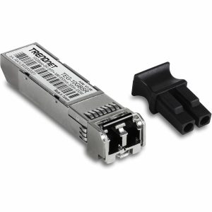 TRENDnet 10GBASE-SR SFP+ Multi Mode LC Module, TEG-10GBSR, Supports Distances up to 300m (984 feet), Hot Pluggable Fiber SFP+ Transceiver, 850nm Wavelength, Lifetime Protection, Silver