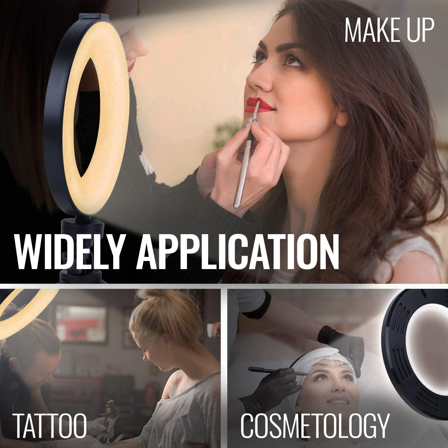 LED Ring Light With Stand For Makeup Photography Video For iPhone Selfie Stream - Image 3