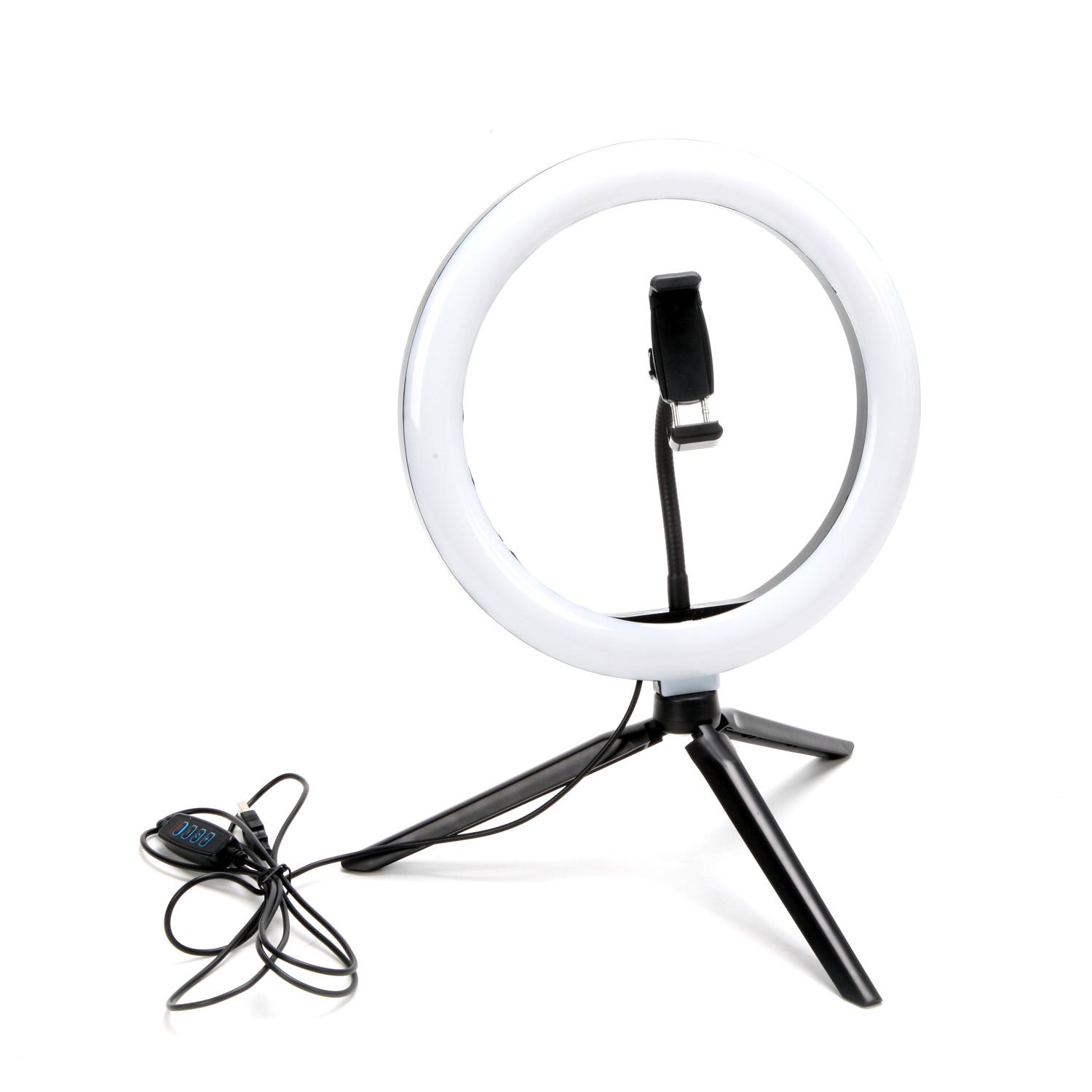LED Ring Light With Stand For Makeup Photography Video For iPhone Selfie Stream - Image 6