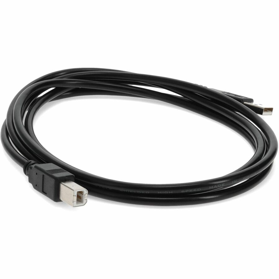 AddOn 6ft HP Q6264A Compatible USB 2.0 (A) Male to USB 2.0 (B) Male Black Cable - Image 7