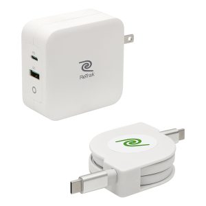 ReTrak ETCHGNBC100 USB-C 100-Watt PD Laptop Charger with Wall Plug and Retractable Cable