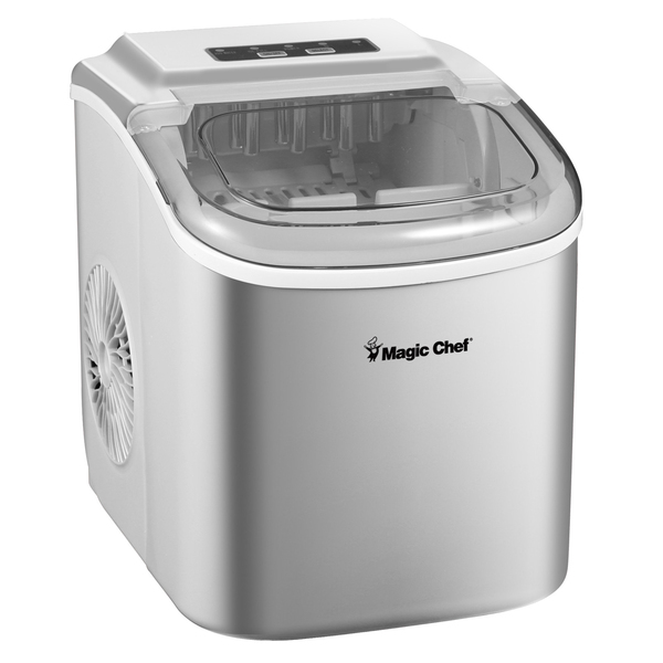 Magic Chef MCIM27SV 27-Lb. Portable Countertop Ice Maker (Silver)