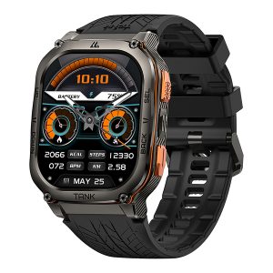 KOSPET P-MU001-B TANK M3 Ultra GPS Smartwatch with 1.96-In. AMOLED Touch Screen, Bluetooth, 170+ Sports Modes, Military Grade Protection, and 1 Band (Black)