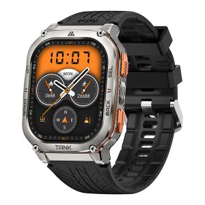 KOSPET P-MU001-S TANK M3 Ultra GPS Smartwatch with 1.96-In. AMOLED Touch Screen, Bluetooth, 170+ Sports Modes, Military Grade Protection, and 1 Band (Silver)