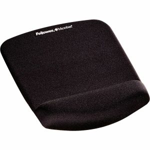 Fellowes&reg; PlushTouch&trade; Foam Mouse Pad Wrist Support with MICROBAN&reg; - Black (9252001)