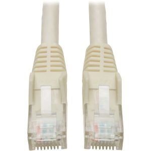 Eaton Tripp Lite Series Cat6 Gigabit Snagless Molded (UTP) Ethernet Cable (RJ45 M/M), PoE, White, 2 ft. (0.61 m)