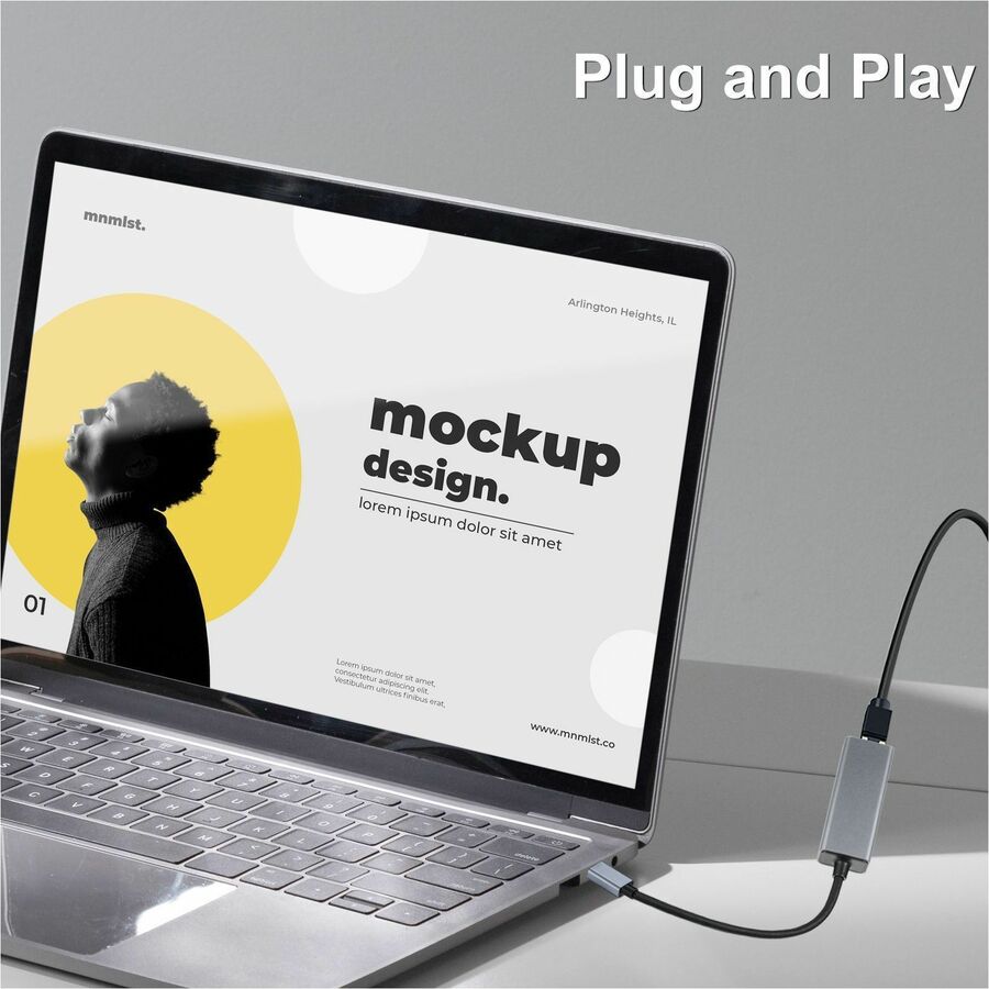 Adesso USB-C to Ethernet Network Adapter (TAA Compliant) - Image 6