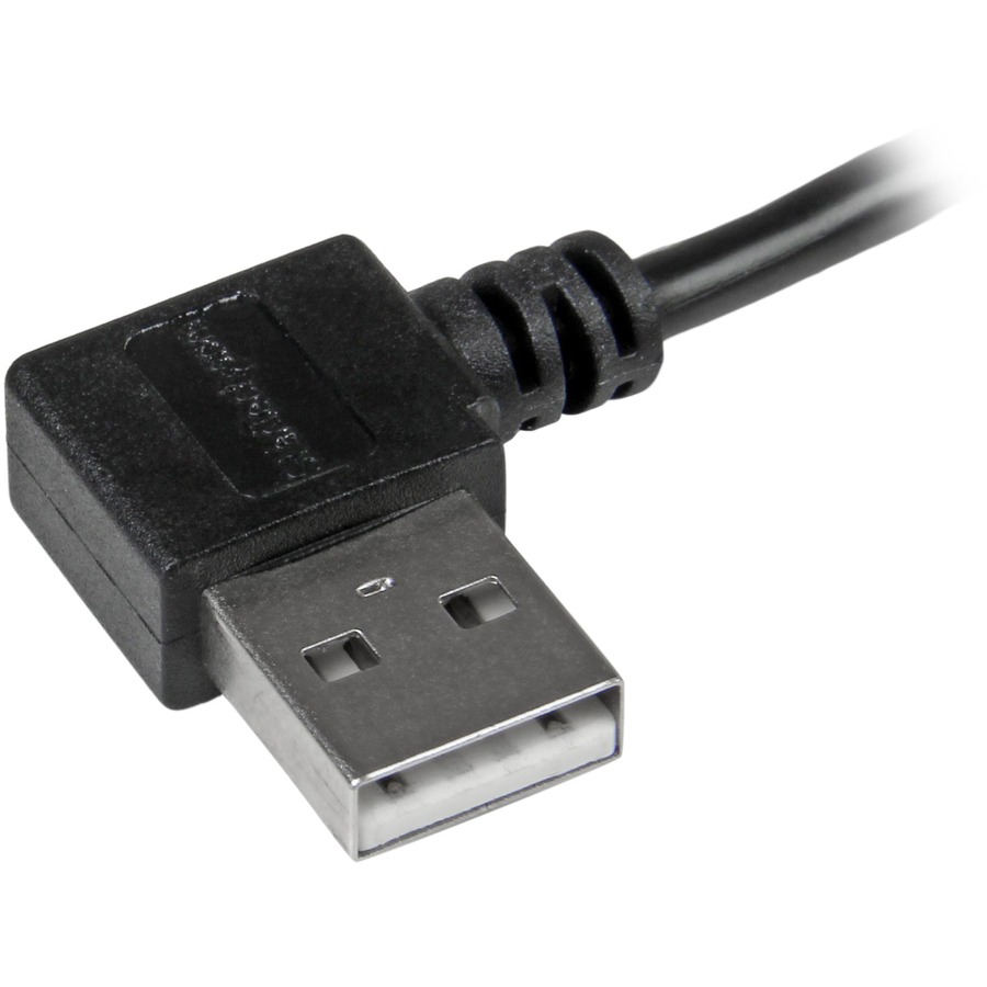 StarTech.com 2m 6 ft Micro-USB Cable with Right-Angled Connectors - M/M - USB A to Micro B Cable - Image 3